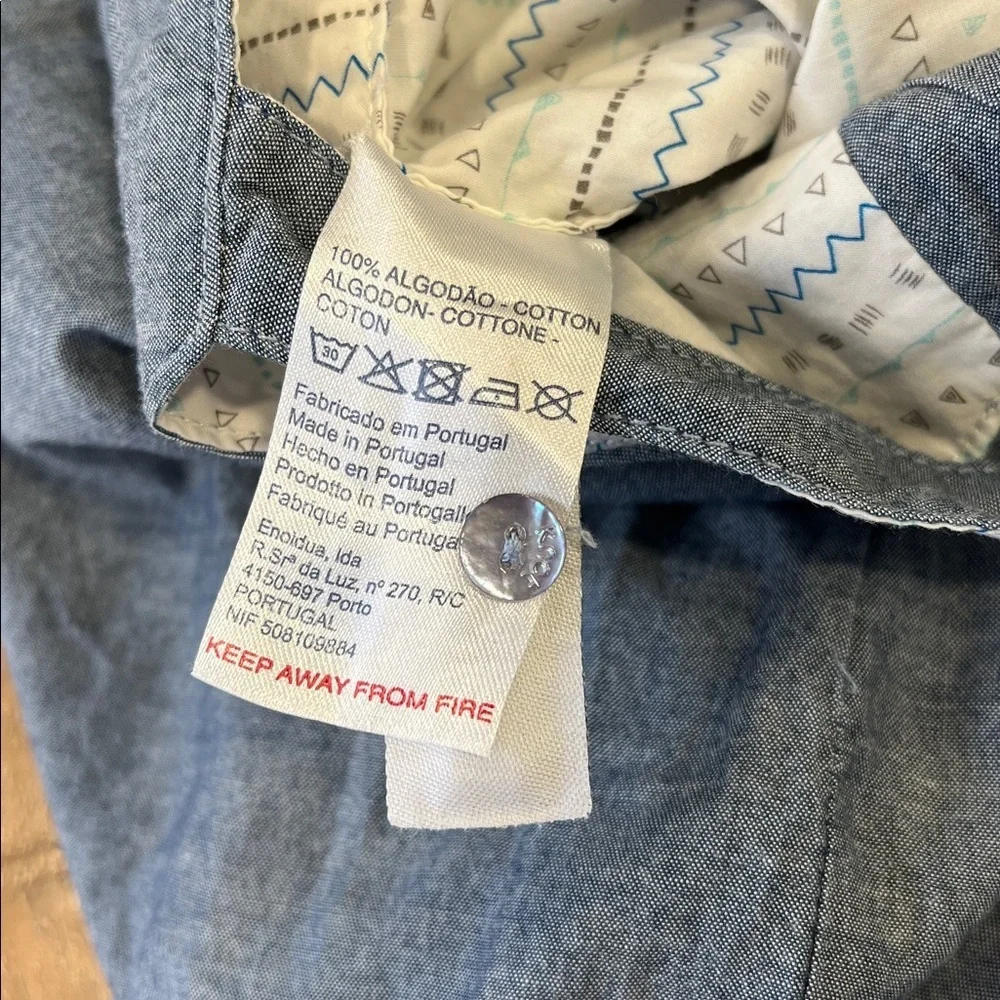 Knot children blue chambray overalls kids size 12 months